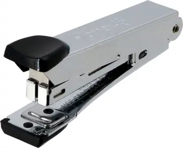 Степлер №10, 15 листов, с антистеплером, металлический, черный обложка книги