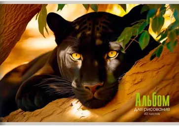 Альбом для рисования Пантера, А4, 40 листов Альбом для рисования Пантера, А4, 40 листов обложка книги
