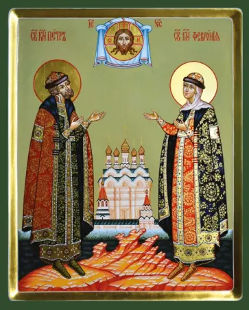 Алмазная мозаика Пётр и Феврония, с подрамником обложка книги