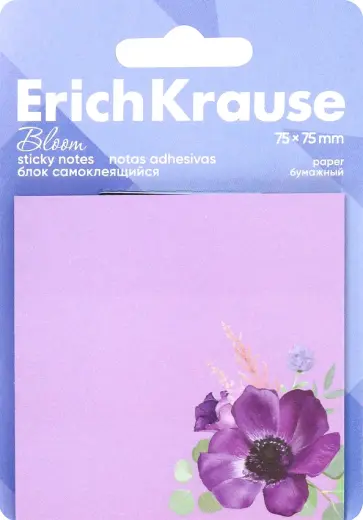 Блок самоклеящийся бумажный Pastel Bloom, 50 листов Блок самоклеящийся бумажный Pastel Bloom, 50 листов обложка книги