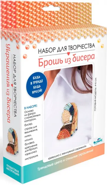 Брошь из бисера. Девушка с жемчужной серёжкой обложка книги