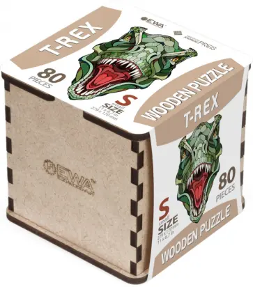 Деревянный пазл Динозавр T-Rex, головоломка Деревянный пазл Динозавр T-Rex, головоломка обложка книги