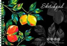 Скетчпад Лимоны, А5, 60 листов обложка книги