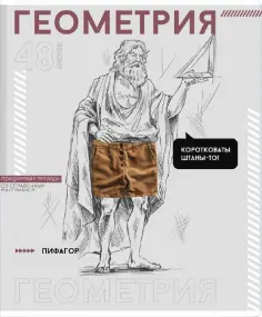 Тетрадь предметная Яркие детали. Геометрия, 48 листов, клетка обложка книги