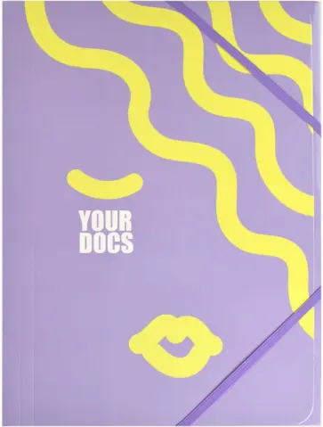 Папка для документов картонная Девушка, А4+ обложка книги