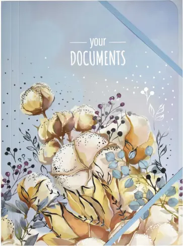 Папка для документов картонная Хлопок, А4+ обложка книги