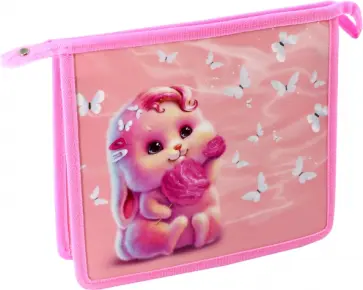 Папка для школьных тетрадей пластиковая Зайка, А5 обложка книги