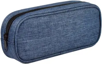 Пенал школьный, серо-синий обложка книги