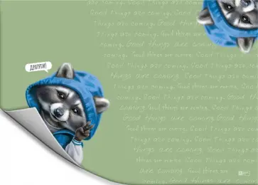 Плёнка цветная для уроков труда Енот обложка книги