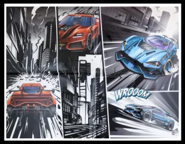 Плёнка цветная для уроков труда Гонки обложка книги