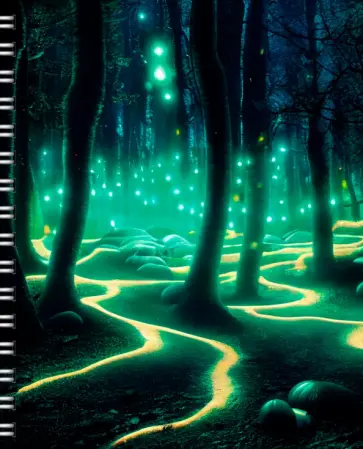 Тетрадь Фантастические пейзажи, 96 листов, клетка, в ассортименте обложка книги