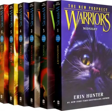 Erin Hunter - Коты-воители. Новое пророчество. Книги 1-6 на английском обложка книги