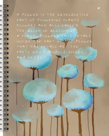 Тетрадь Акварельные цветы, A5, 96 листов, клетка, в ассортименте обложка книги