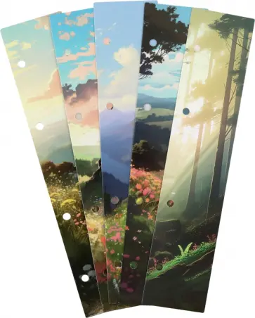 Закладки картонные На рассвете, 5 штук обложка книги