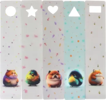 Закладки пластиковые Кругляши, 5 штук обложка книги