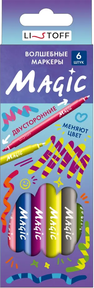Набор маркеров двухсторонних Хамелеон. Magic, 6 штук обложка книги