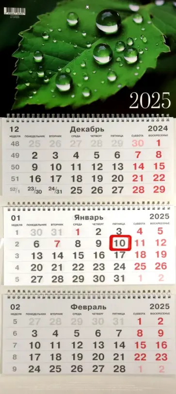 Календарь на 2025 год трехблочный Капли дождя Календарь на 2025 год трехблочный Капли дождя обложка книги