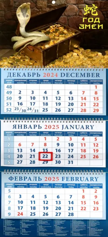 Календарь квартальный на 2025 год Год змеи Календарь квартальный на 2025 год Год змеи обложка книги