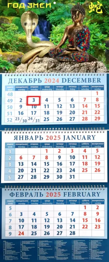Календарь квартальный на 2025 год Год змеи Календарь квартальный на 2025 год Год змеи обложка книги
