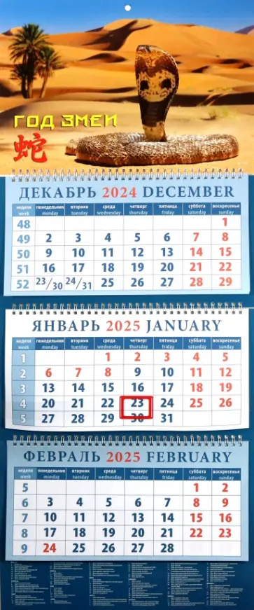 Календарь квартальный на 2025 год Год змеи Календарь квартальный на 2025 год Год змеи обложка книги