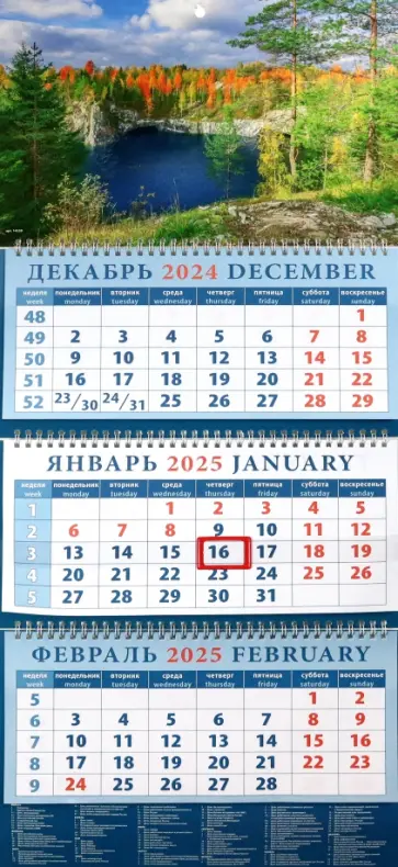 Календарь квартальный на 2025 год Лесное озеро Календарь квартальный на 2025 год Лесное озеро обложка книги