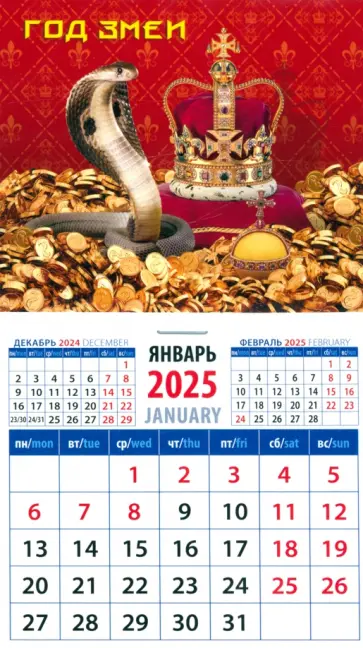 Календарь на магните на 2025 год Год змеи Календарь на магните на 2025 год Год змеи обложка книги