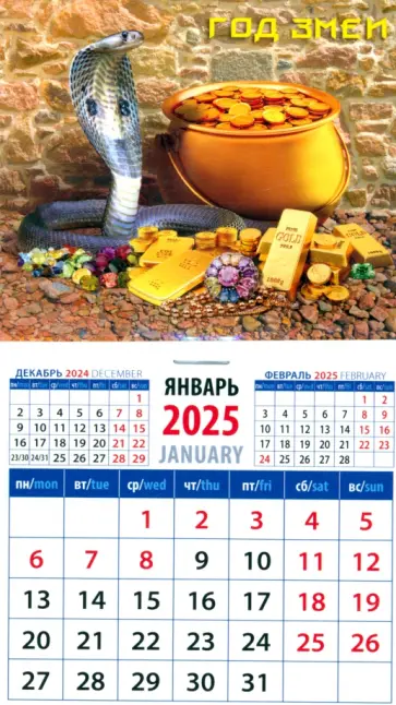 Календарь на магните на 2025 год Год змеи Календарь на магните на 2025 год Год змеи обложка книги