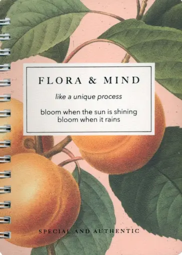 Блокнот Flora, Персики, 80 листов, клетка Блокнот Flora, Персики, 80 листов, клетка обложка книги