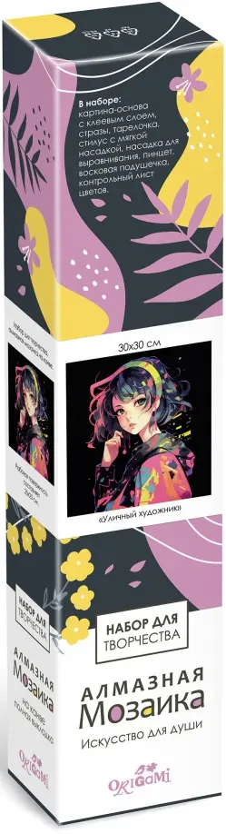 Алмазная мозаика на канве Уличный художник, полная выкладка обложка книги