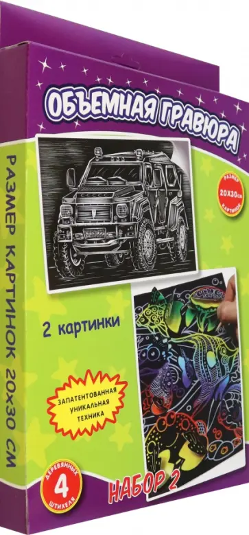 Объёмная гравюра Рыбки + Машина обложка книги