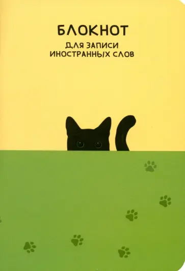 Блокнот для записи иностранных слов Кот обложка книги