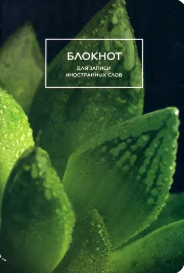 Блокнот для записи иностранных слов Суккулент обложка книги