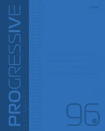 Тетрадь Progressive, синяя, 96 листов, А5, клетка Тетрадь Progressive, синяя, 96 листов, А5, клетка обложка книги