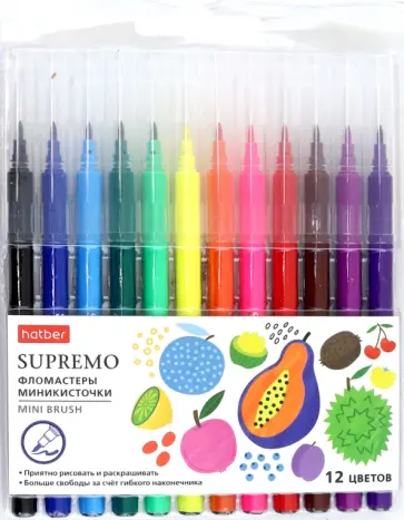 Фломастеры Supremo, 12 цветов Фломастеры Supremo, 12 цветов обложка книги