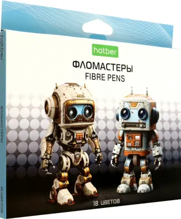 Фломастеры Робо, 18 цветов обложка книги