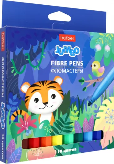 Фломастеры Jumbo, 10 цветов обложка книги