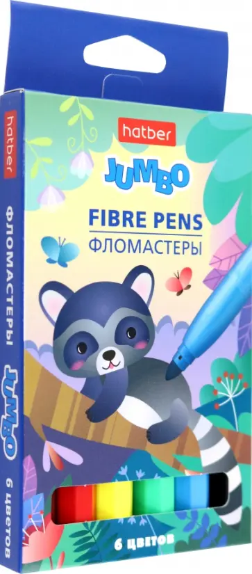 Фломастеры Jumbo, 6 цветов обложка книги