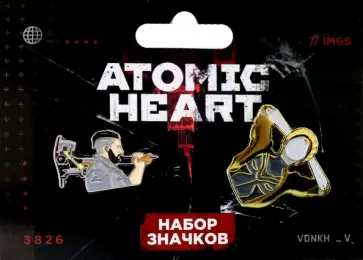 Набор значков Atomic heart. Майор Нечаев обложка книги
