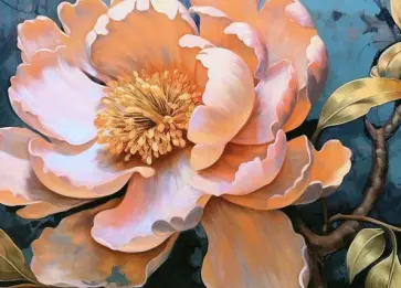 Картина по номерам с золотом на подрамнике Розовая нежность обложка книги