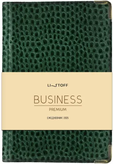 Ежедневник датированный на 2025 год Lizard. Зеленый, 176 листов, А5 обложка книги