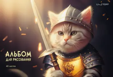 Альбом для рисования Легендарный кот, 40 листов, А4 Альбом для рисования Легендарный кот, 40 листов, А4 обложка книги