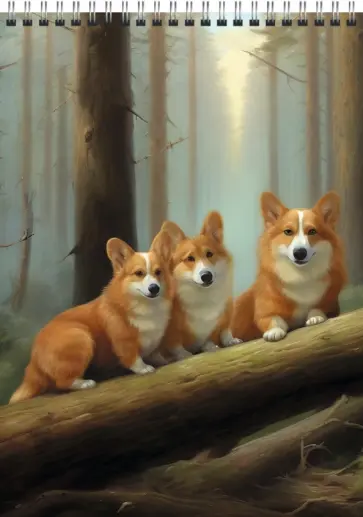 Блокнот Утро в сосновом бору, 60 листов, А5, клетка обложка книги