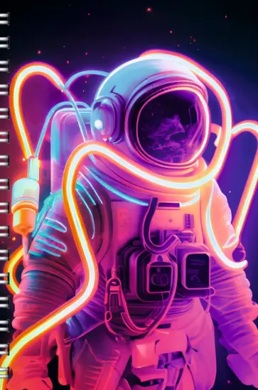 Тетрадь для конспектов Яркий космос, 96 листов, клетка, А4 обложка книги