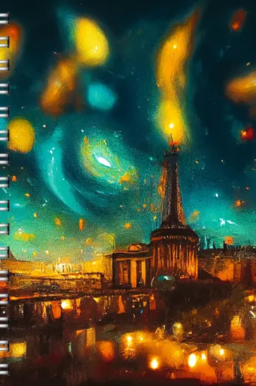 Тетрадь для конспектов Ночное сияние, 60 листов, клетка, А4 обложка книги