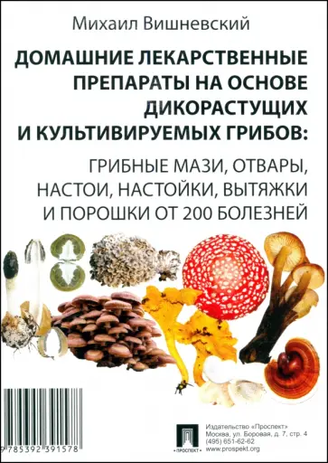Михаил Вишневский - Домашние лекарственные препараты на основе дикорастущих и культивируемых грибов обложка книги
