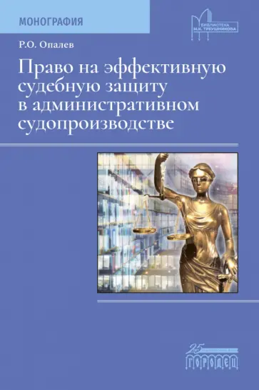 Рим Опалев - Право на эффективную судебную защиту в административном судопроизводстве. Монография Рим Опалев - Право на эффективную судебную защиту в административном судопроизводстве. Монография обложка книги