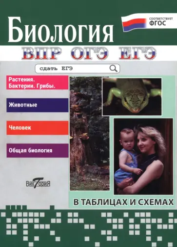 Биология в таблицах и схемах. Для школьников и абитуриентов обложка книги