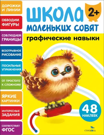 Графические навыки. Школа маленьких совят 2+ обложка книги