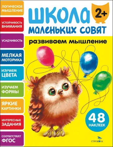 Развиваем мышление. Школа маленьких совят 2+ обложка книги
