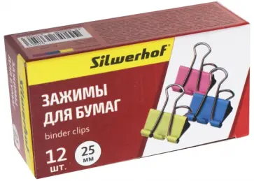 Зажимы для бумаг (25 мм, 12 штук) (510013) Зажимы для бумаг (25 мм, 12 штук) (510013) обложка книги